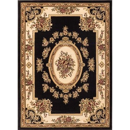 WELL WOVEN Well Woven 3633T Le Petit Palais Traditional Rug; Black - 10 ft. 11 in. x 15 ft. 3633T